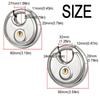Stainless Steel Round Disc Lock with 2 Keys Security Lock Disc Locking Padlock  Outdoor Use