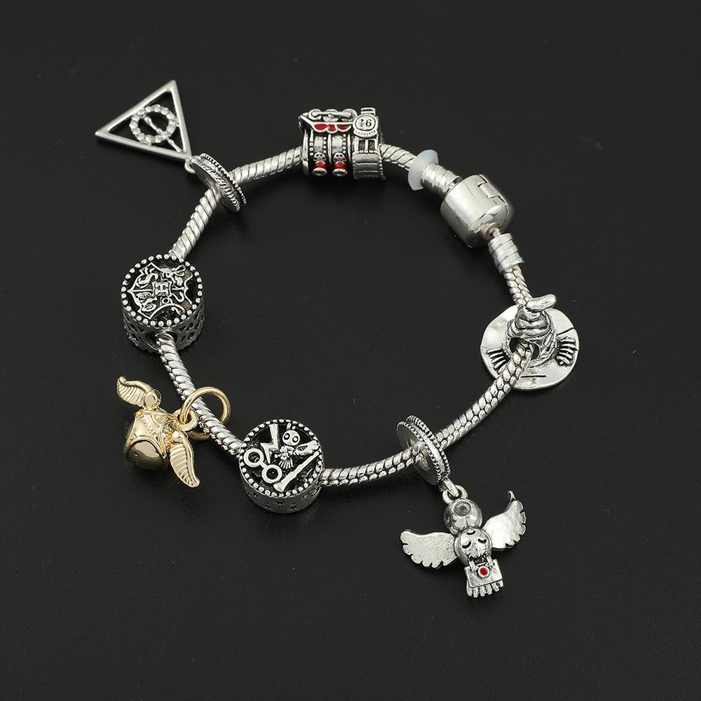 Harri Movie Potter Модные бусины Браслет Золотой снитч DIY Подвески Браслеты для женщин Трендовые аксессуары для рук Подарки