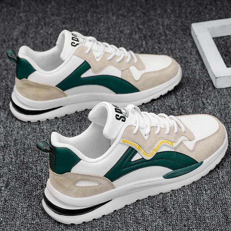 Men's Shoes 2024 Autumn New Fashionable Flat Shoes Breathable Lace Up Casual Sports Shoes Outdoor Anti Slip Running Shoes