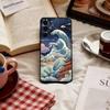 Чехол для телефона Аниме Великая волна в Канагаве Для Samsung S25, S24, S21, S22, S23, S30, Ultra, S20, Plus, Fe, Мягкий силиконовый Черный чехол