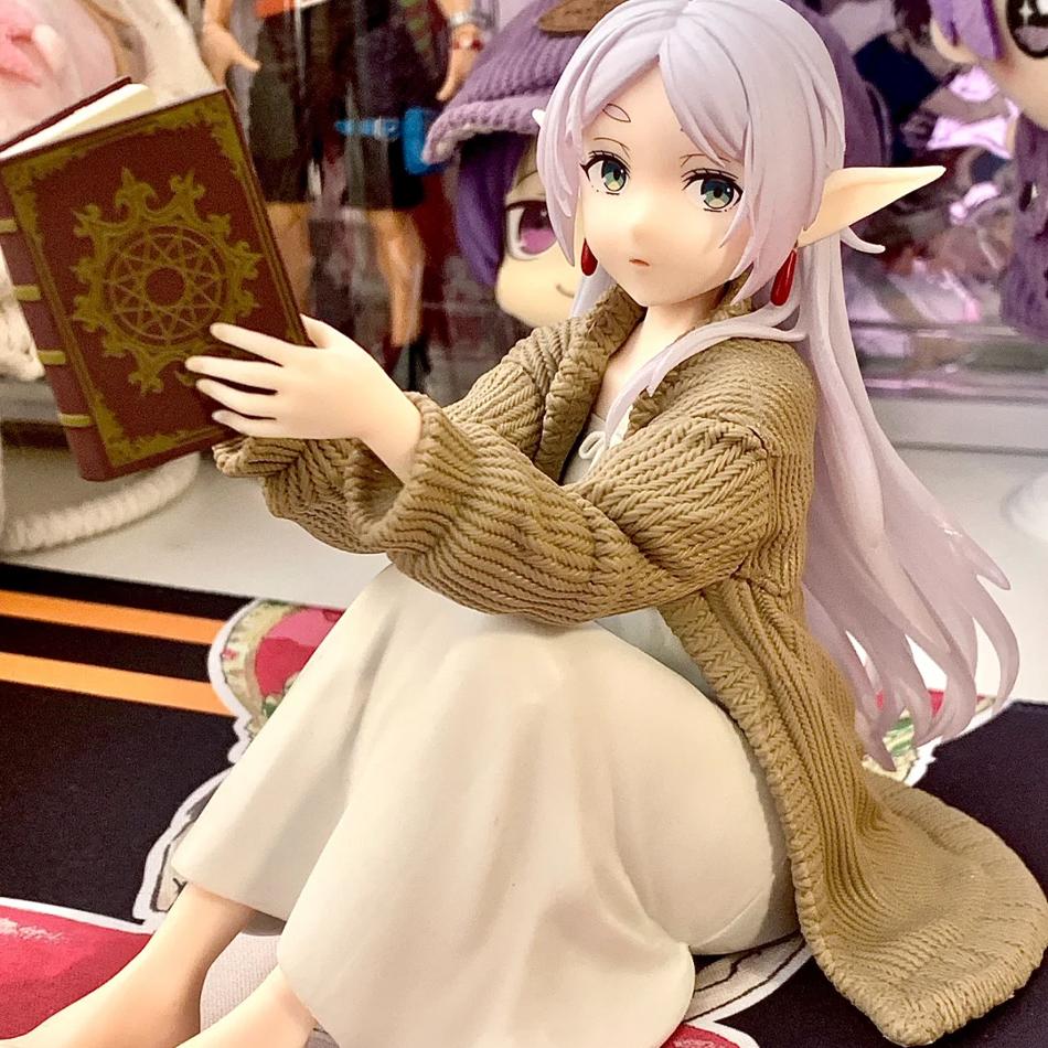 Original TAITO Desktop Cute Frieren Beyond Journey's End Anime Figure Toys PVC Model Collection Frieren Reading Action Doll