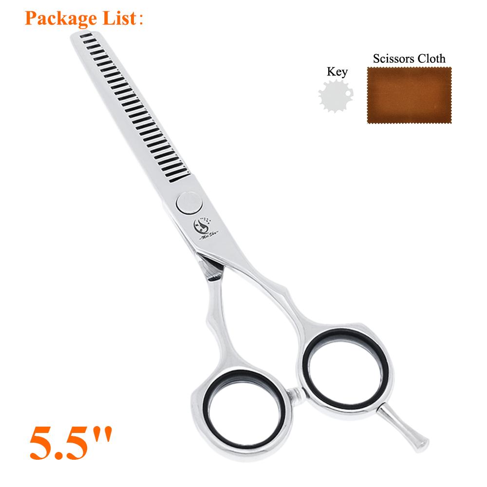 5,5-дюймовые парикмахерские ножницы из нержавеющей стали для стрижки волос, парикмахерские филировочные ножницы Tijeras для салона или домашнего использования A0030A