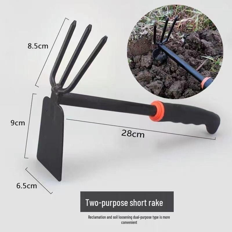 Garden Shovel & Tool Set with Black Rubber Handles - 4-Piece Set for Home & Beachcombing