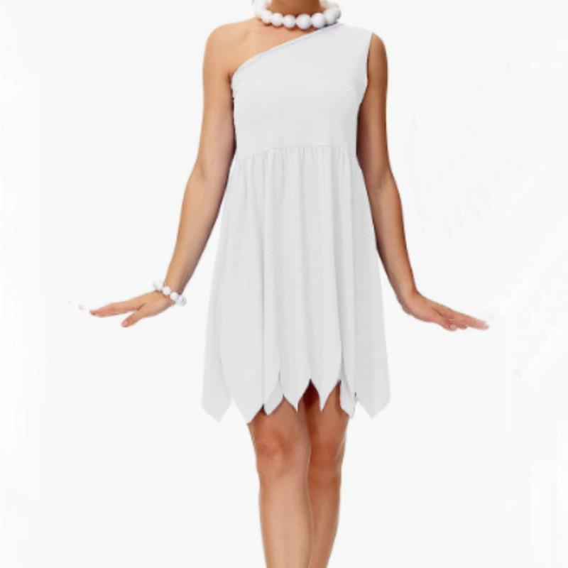 Современный костюм греческой богини Афины на Хэллоуин с белым платьем и аксессуарами для сценических выступлений