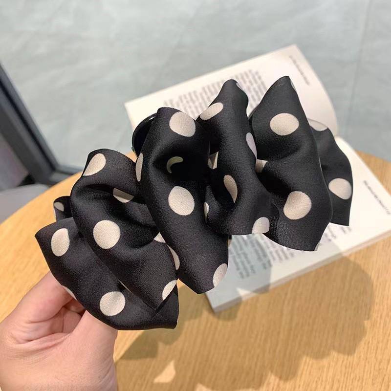 Заколка-бант для высококлассной женской прически «Облако-пузырь» – Большой аксессуар-зажим типа «акула»