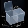1pc Clear Makeup Storage Box With Lid, 2-grid Dustproof Storage Box For Skincare Makeup And Sundries, Countertop & Vanity Storag