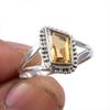 Natural Citrine Gemstone 925 Solid Sterling Silver Jewelry Ring Size 8.5 q0Q87