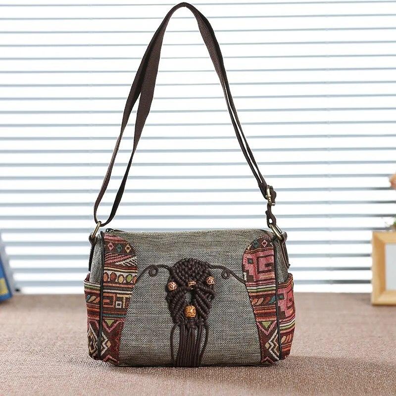 Женская парусиновая сумка для девочек, сумки через плечо в китайском стиле для женщин, универсальные сумки на плечо ручной работы для отдыха, женский кошелек