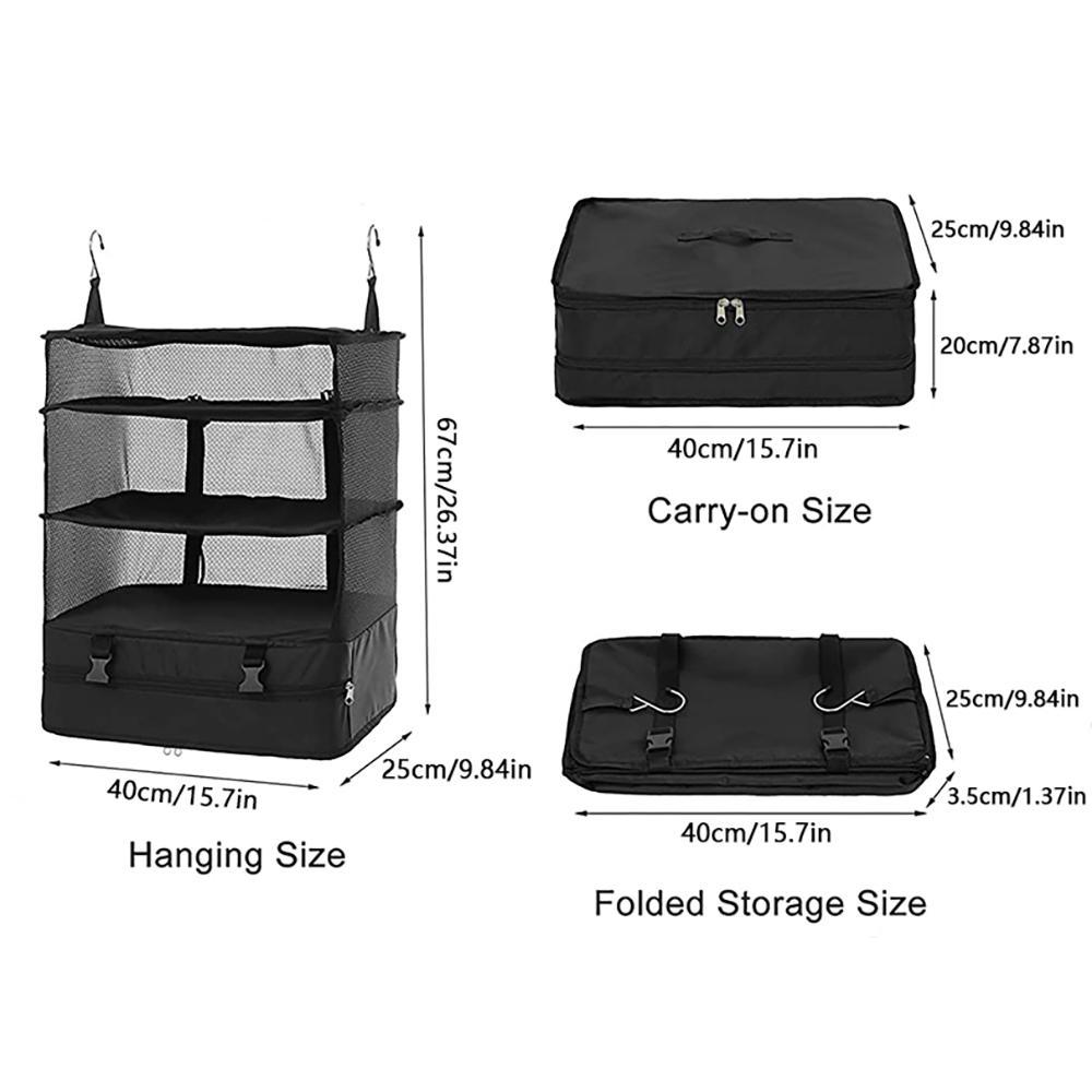Reise Hängegepäck Organizer Tragbare Kleideraufbewahrungstasche Große Kapazität Faltbar Atmungsaktiv Schrank Kleiderorganisatoren Tasche