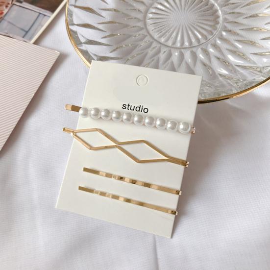 4 шт./компл., заколка для волос с бантом в форме сердца и искусственным жемчугом для девочек, заколка для волос, головной убор, подарок