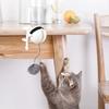 Hanging Automatic Cat Teasing Toy Interactive Electronic Fluffy Ball Toy with Auto-Moving Lifting