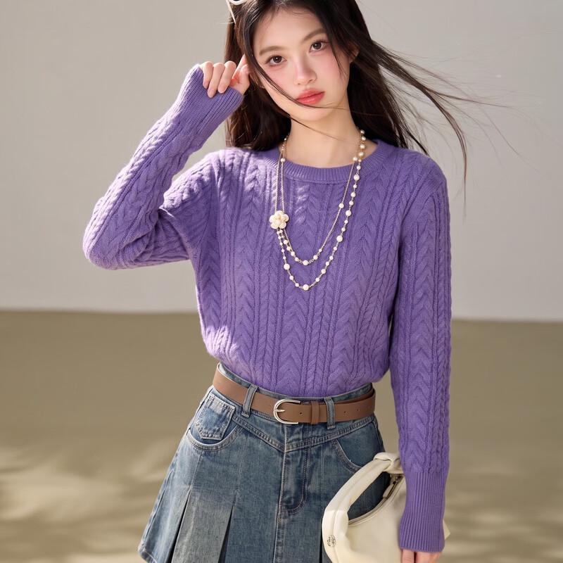 ZOSOUL Korean-Style Vintage Twisted Knit Sweater