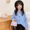 Breathable Stylish Pu Material Shoulder Bag For Kids With Geometric Pattern Design