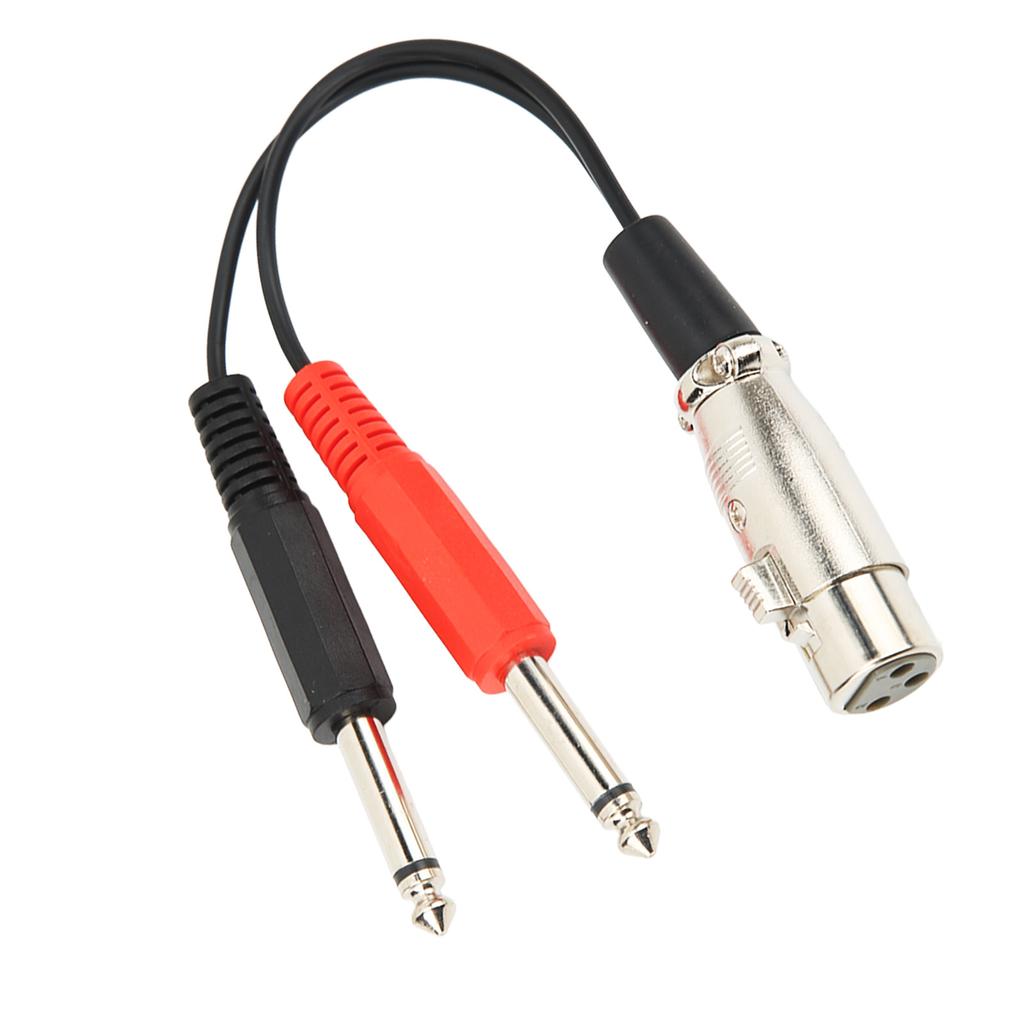 Двойной 1/4-дюймовый штекер на XLR гнездо Y-разветвитель звуковой кабель XLR гнездо на двойной 6,35-мм штекер микрофона