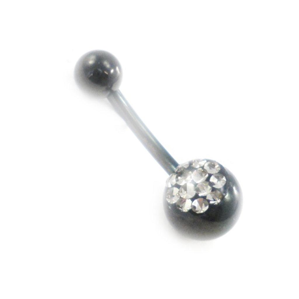 Les Trésors De Lily [I9490] — Пирсинг дымчато-серого цвета «Кристалл».