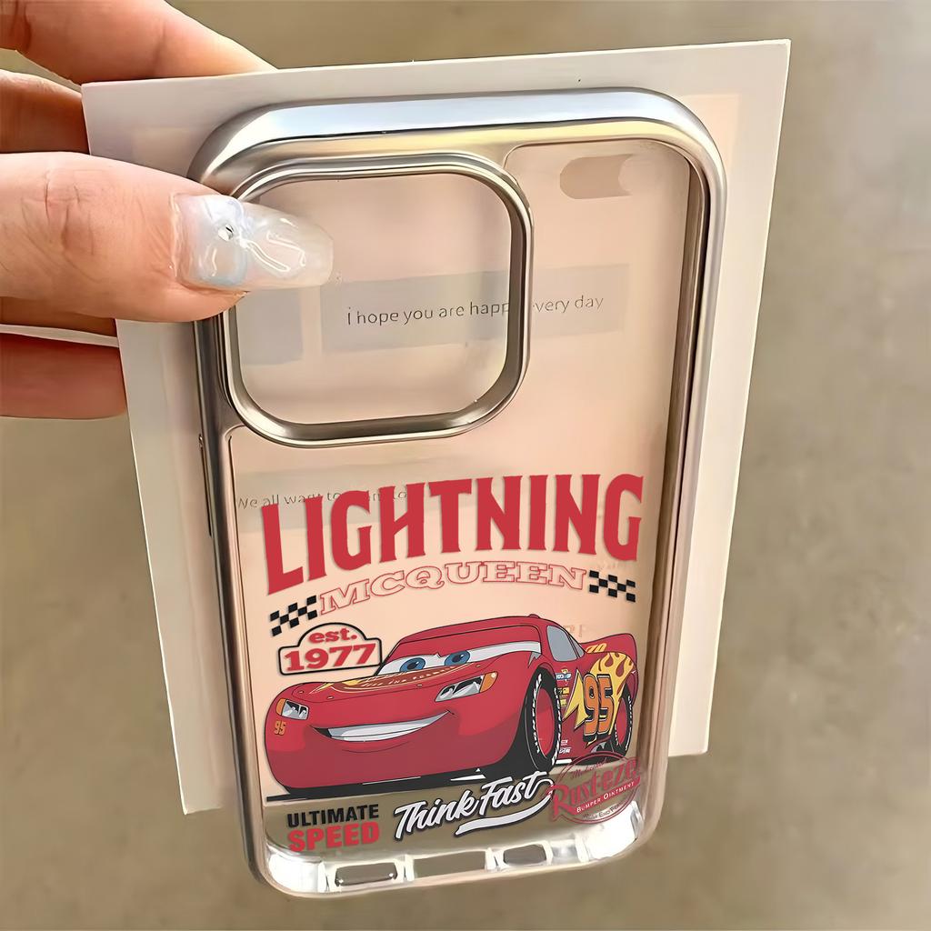 Чехол для телефона Cars L-Lightning M-McQueen для iPhone 17 16e 16 15 14 13 12 11 Pro Max X XR Air Plus Роскошный Прозрачный Мягкий Задний Чехол