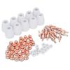 70Pcs Consumables Electrode Tips Nozzle Plasma Cutter for PT?31 LG?40 CUT40 CUT50 Cutting Torch
