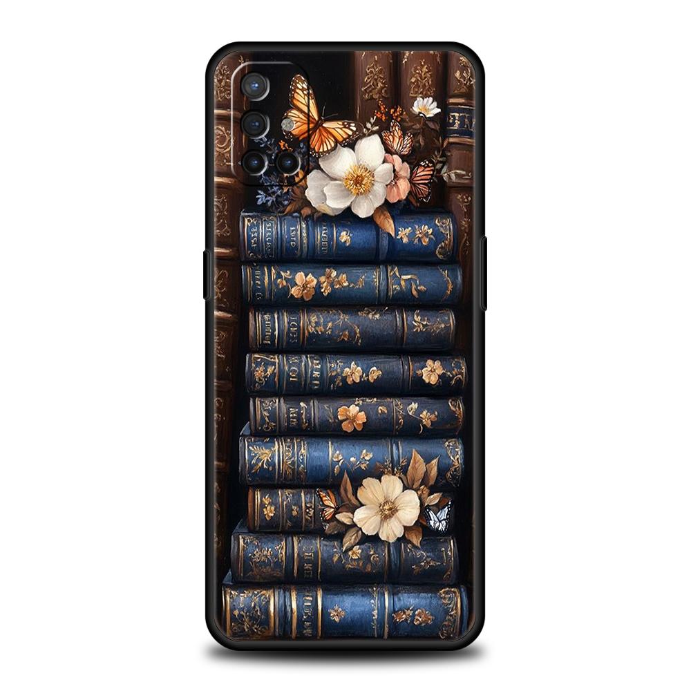 Винтажная книжная полка Расписной чехол для телефона Для Oneplus 12 12R 11 10T R10 Nord N100 N200 N10 10 7 8 9 7T 8T 9R 9RT Pro Мягкая ТПУ крышка