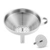 Stainless Steel Kitchen Funnel with Detachable Filter for Transporting Liquids& Fluid