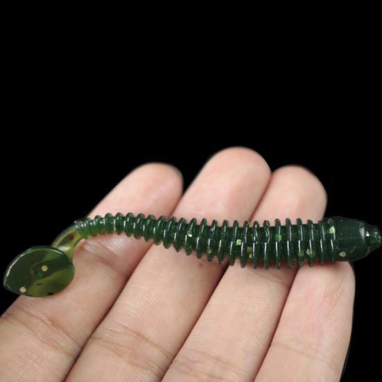 20Pcs Fishing Lures Soft Baits with T-Tail Vibrant Color Mini Size Portable Flexible Fake Lures Artificial Baits