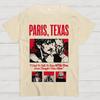 Classic 90's Horror Movie Paris Texas Graphic Print T-shirt Vintage Washed Cotton Men Women Summer Streetwear Oversized New Tees