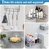 15 Pack Shower Caddy Adhesive Replacement - Strong No Drilling Shower Shelf Adhesive Hooks for Bathroom Storage Shelves & Kitchen Racks, 3 Sizes