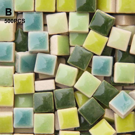 500 шт. 1x1 см керамическая разноцветная квадратная стеклянная мозаика для рукоделия, товары для рукоделия