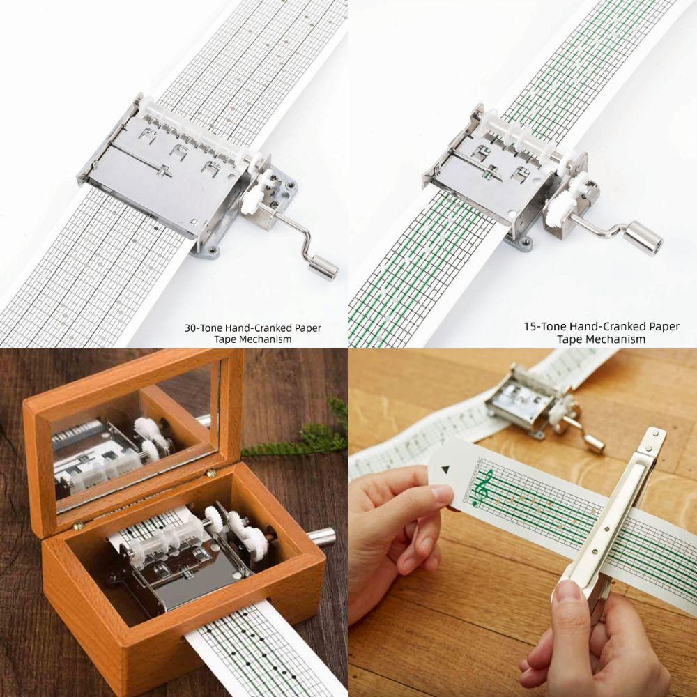 Hand Cranked Music Box Movement DIY Composing Music Paper Tape Music Box  Creative Gift