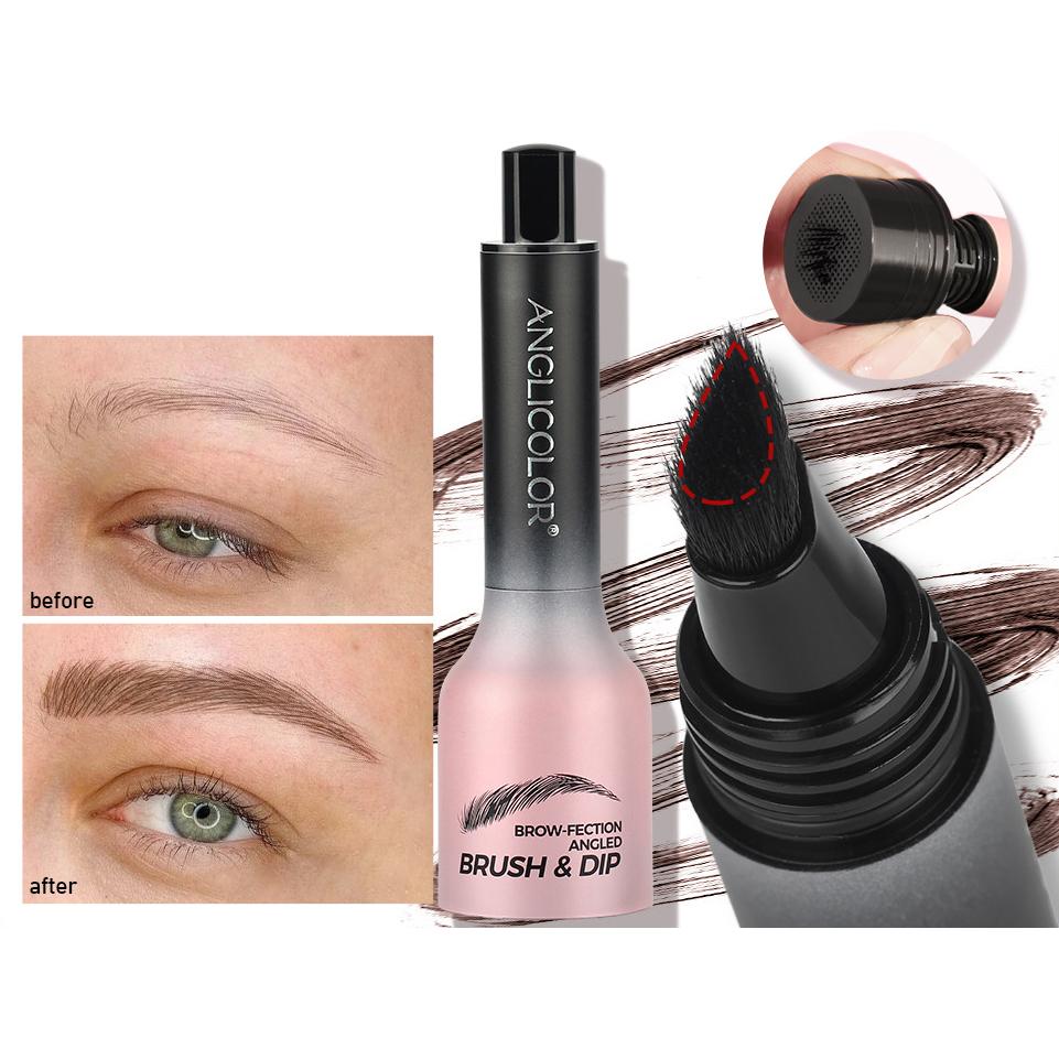 Краска для бровей с кисточкой для бровей с тонкой головкой Крем для бровей Водостойкий и не размазывающийся Wild Eyebrows