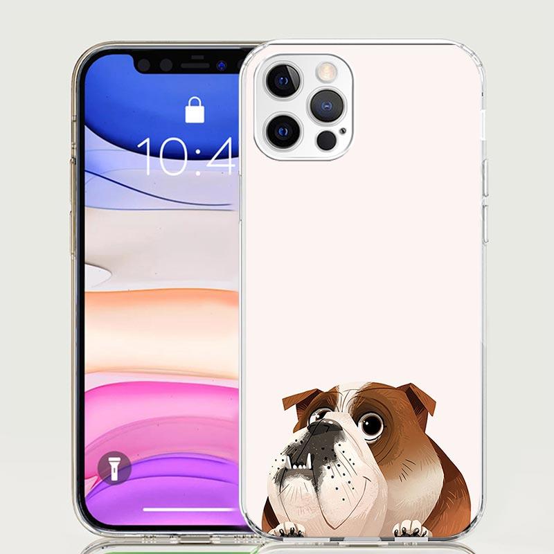 Чехол для телефона с мопсом и французским бульдогом для Apple iphone 16 15 14 13 12 Mini 11 Pro Max 16E X XS XR 7 Plus 8 + SE 2020 Трендовый Забавный