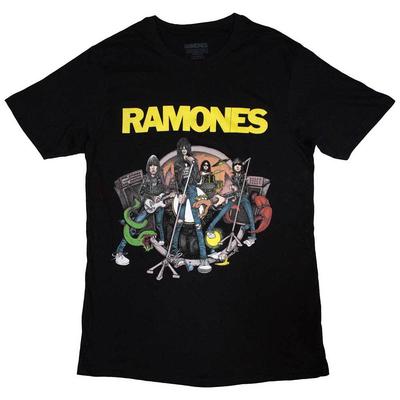 Унисекс футболка Ramones: Мультяшная группа