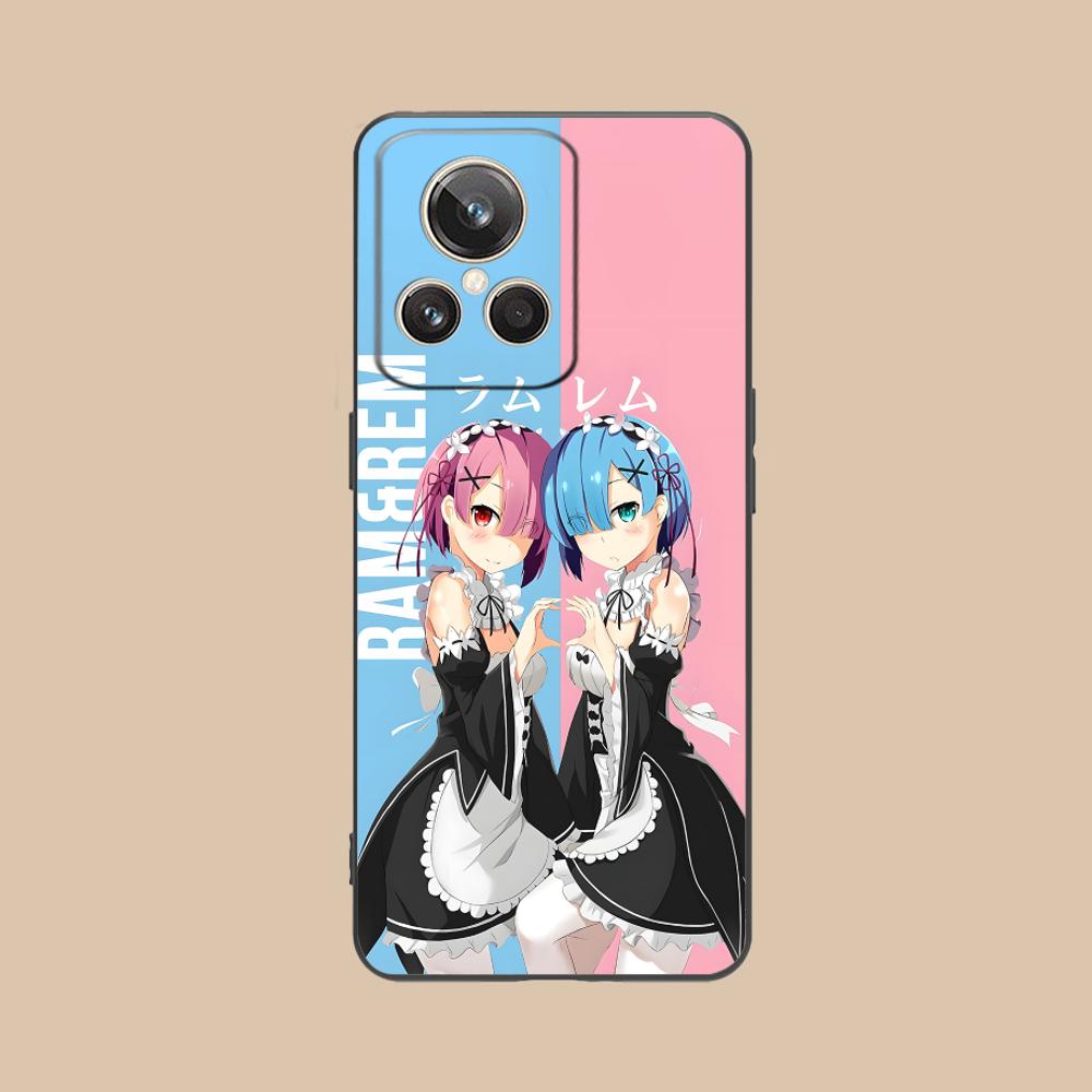 ReZero Rem Ram Matte TPU Mobile Phone Case for Realme GT 8 Neo Pro C75 73 71 C67 65 C55 53 C35 31 C20 15 Colorful Cover