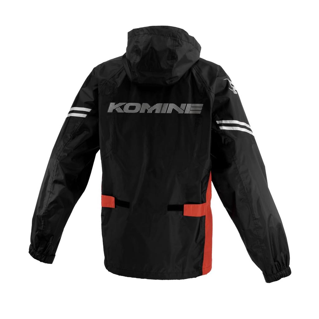 KOMINE 03-5393 Мужская мотоциклетная дождевая куртка KOMINE Черно-красная 2XL RK-5393
