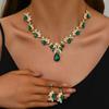Wedding Dress Accessories Clavicle Necklace Earrings Two-piece Women's Jewelry Set