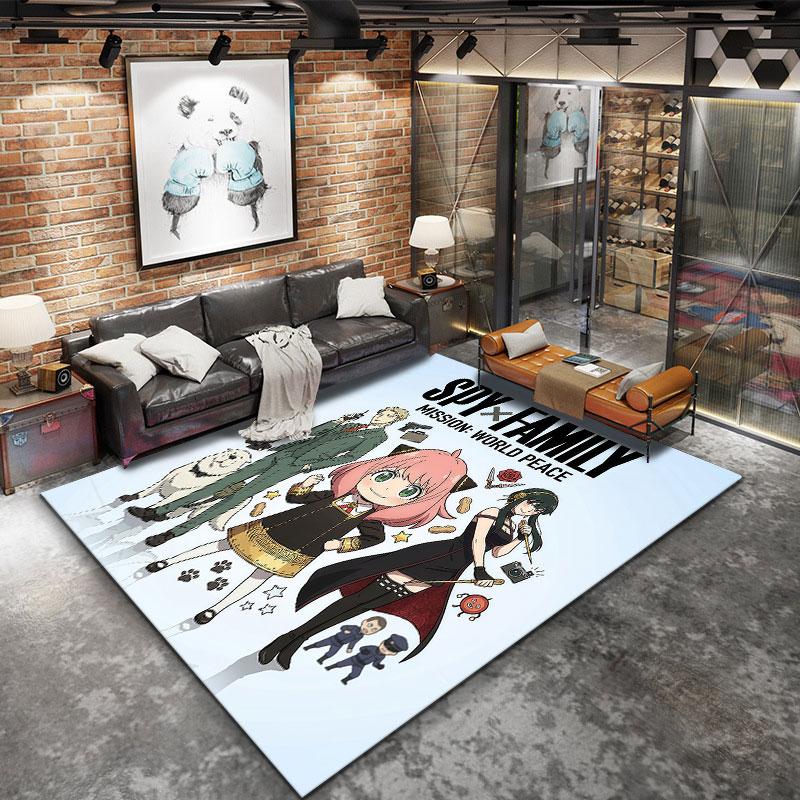 Spy Family Carpet Rug For Living Room Bedroom Home Sofa Decoration Kids Play Nonslip Floor Mat