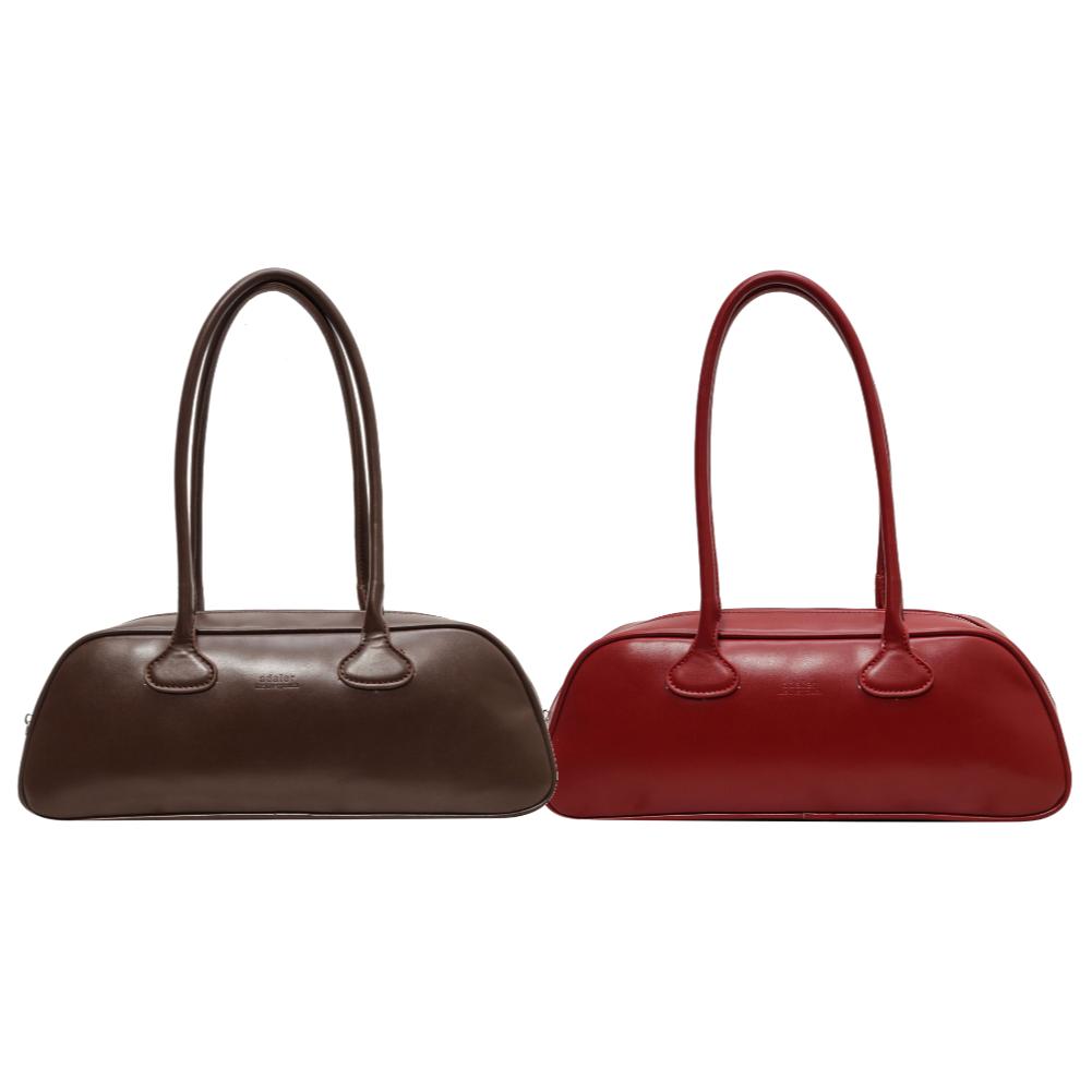 Женская модная сумка через плечо большой вместимости из искусственной кожи винтажная сумка под мышкой однотонная универсальная сумка-боулинг для поездок на работу