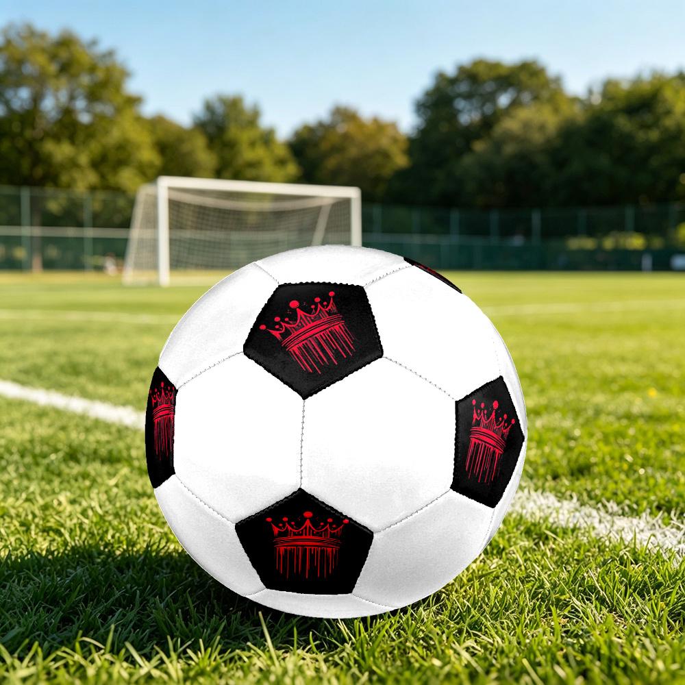 1pc Crown Symbol Soccer Ball Size 5 Football Machine Sewn Indoor/Outdoor Universal Football Q68