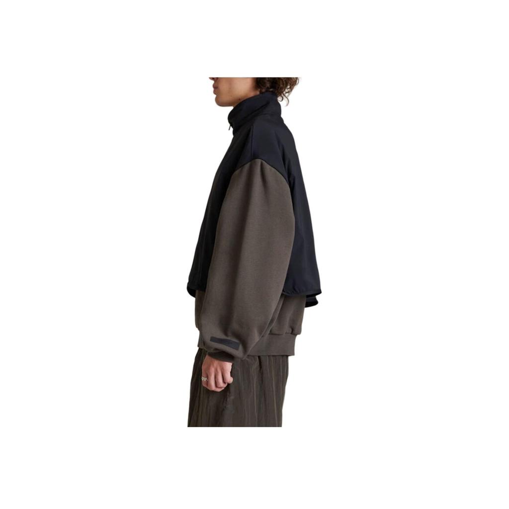 Fear of God Essentials SS24 нейлоновый флисовый толстовка с воротником-стойкой мужские толстовки чернильно-черный 202SP244300F
