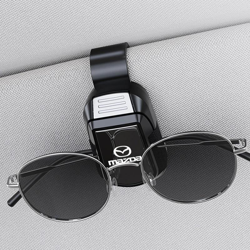 2025 Горячий Зеркальный Стиль Автомобильный Солнцезащитный Козырек Держатель для Очков Зажим для Солнечных Очков Для Mazda CX5 CX3 CX9 MX5 RX8 Axela Demio Atenza MS GJI Автомобиль I