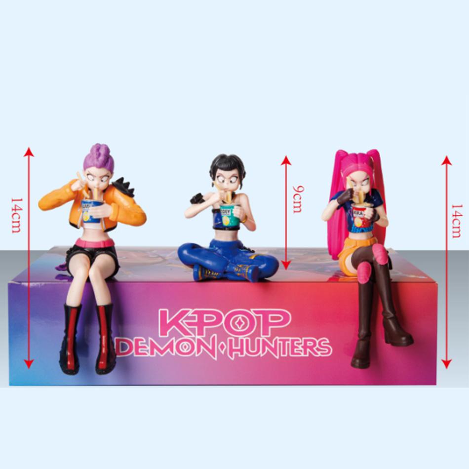 6 шт./Набор K-pop Охотники на демонов Набор фигурок Derpy Tiger Rumi Mira Zoey Sussy Куклы Коллекционные фигурки для фанатов Рождество