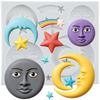Sun Moon Face Silicone Molds Greek Mythology Various Fondant Mold Cake Decorating Tools Cupcake Topper Candy Chocolate Gumpaste Mold