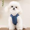 New Spring and Summer Teddy Bear Small Dog Fashion Denim Vest Suit Thin Cat Dog Pet Clothes