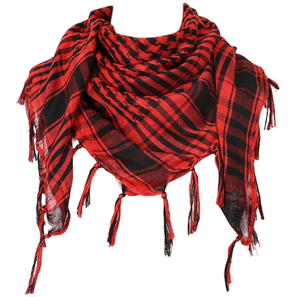 Стильный шарф Шемаг, бахрома, клетчатая арабская шаль для мужчин и женщин, мусульман, пылезащитный головной убор, пустынный шейный платок