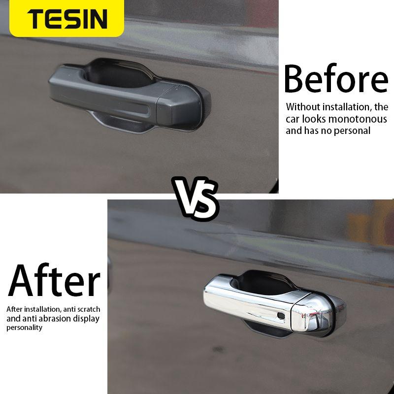 TESIN For Jeep Wrangler JL 2018+ Car Exterior Side Door Handle Tailgate Handle Decoration Cover Stickers For Jeep Wrangler