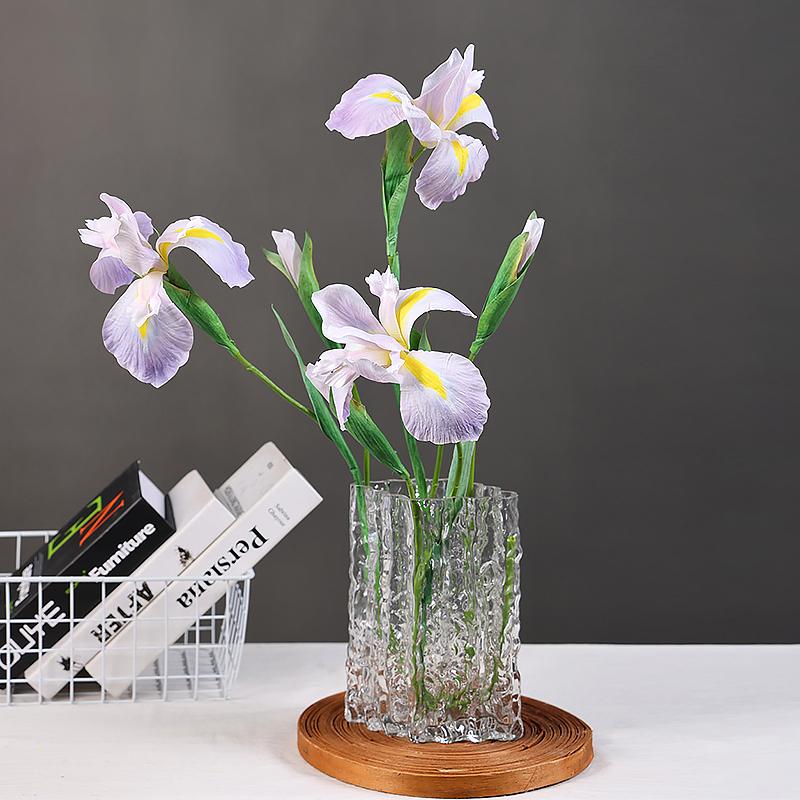 1PC Wedding Decoration Fake Flowers Flower Arrangement 2 Heads Silk Home Decor Iris Flower Branch Iris Flores Artificial Flower