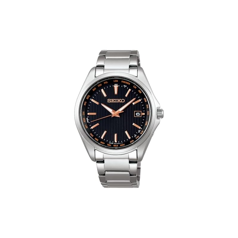 [Часы Seiko] Seiko Selection Титановые часы на солнечной батарее с радиоконтролем и функцией мирового времени SBTM293