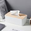 1Pc Luxurious Bamboo Rectangular Tissue Box Cover - Waterproof, Elegant Holder For Disposable Paper Facial Tissues