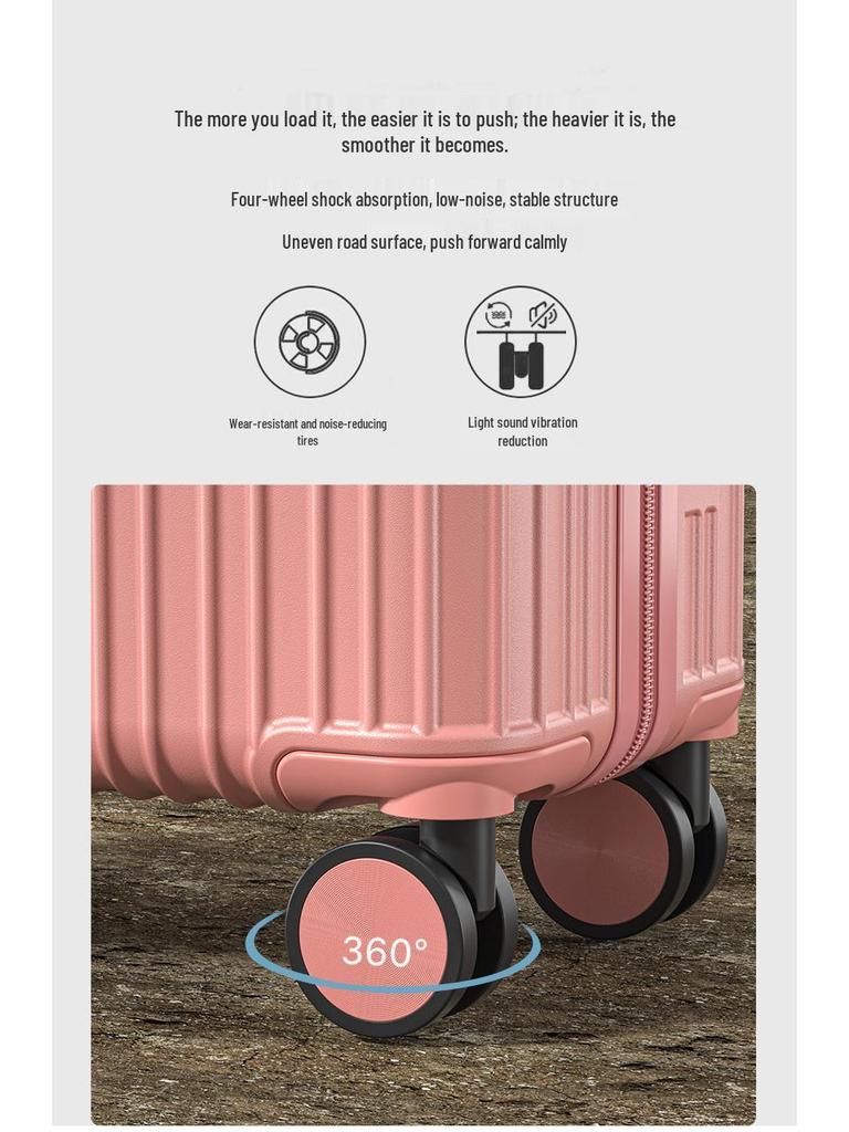 Large 20" & 24" Travel Suitcase with Universal Wheels, Drop-Resistant, Wear-Resistant, Cabin Size, Combo Lock for Women.