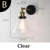 New Stylish Retro Vintage Industrial Loft Wall Sconce with Clear Glass Shade and Metal Triangle Oval Design - Vintage Industrial