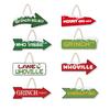 40Pcs Christmas Hanging Indicator Sign Letter Pattern Reusable Indoor Outdoor Front Door Wall Xmas Tree Hanging Welcome Doorplate Decoration
